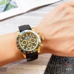 High Quality Replica Rolex Cosmograph Daytona Different Colors Strap 2-Tone Face Dial High-composite Carbon Fiber Fashion Watch 40*12.4mm